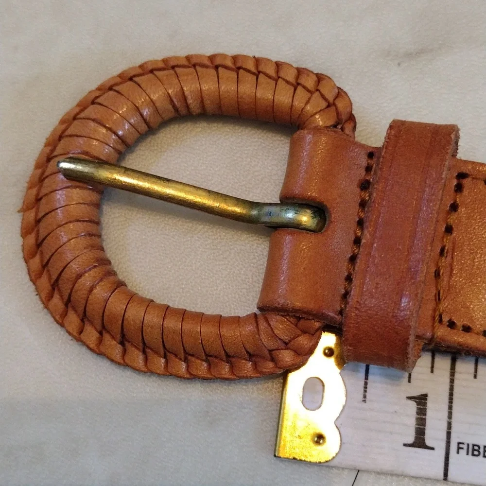 Girls youth genuine leather weaved style Belt.